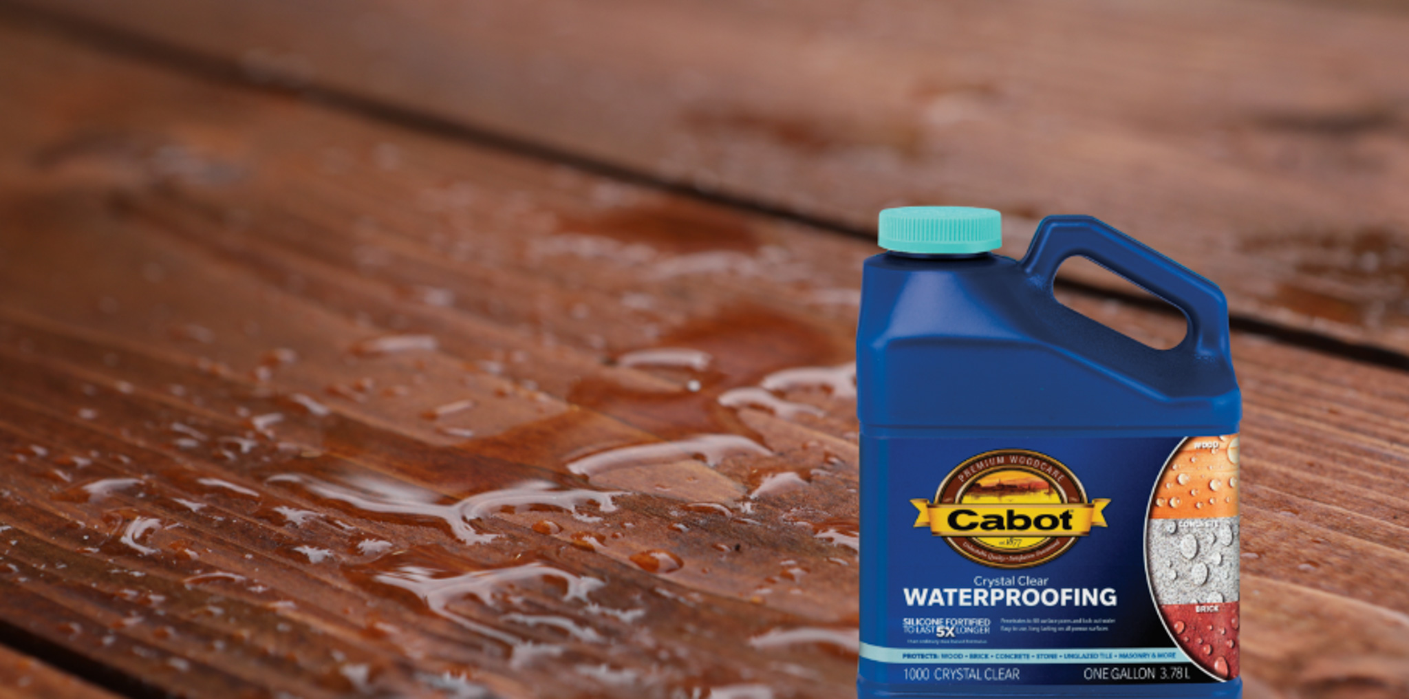 protecting a deck with Cabot waterproofer
