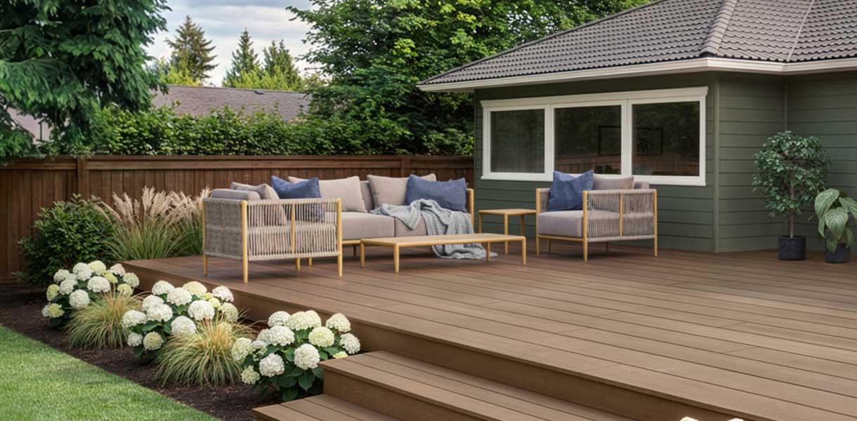 2026 Color of the Year Acorn Cabot® Stain on a deck