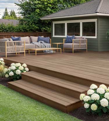 2026 Color of the Year Acorn Cabot® Stain on a deck