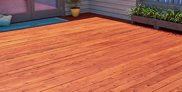 Stained deck