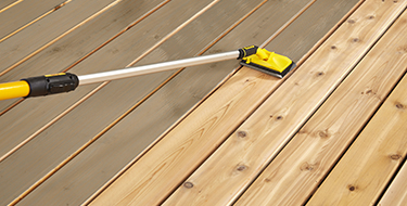 staining a deck