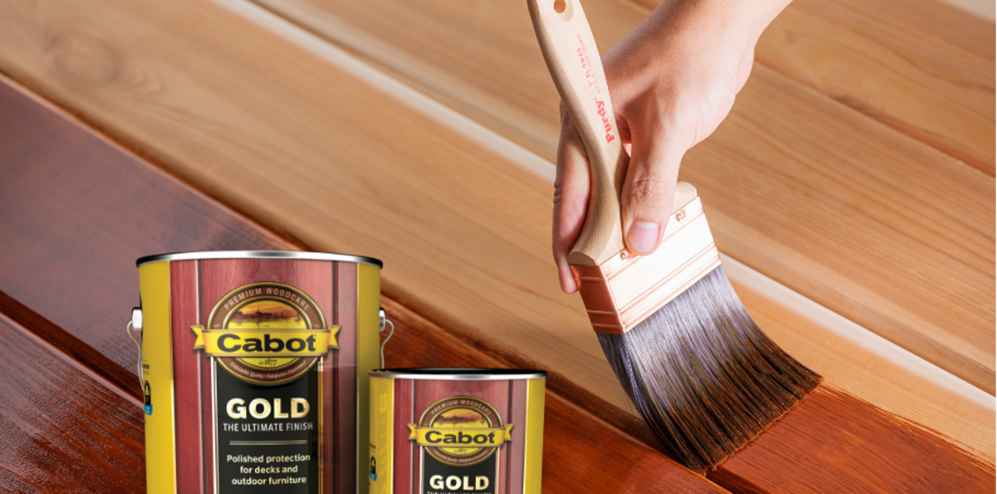 staining a deck with Cabot