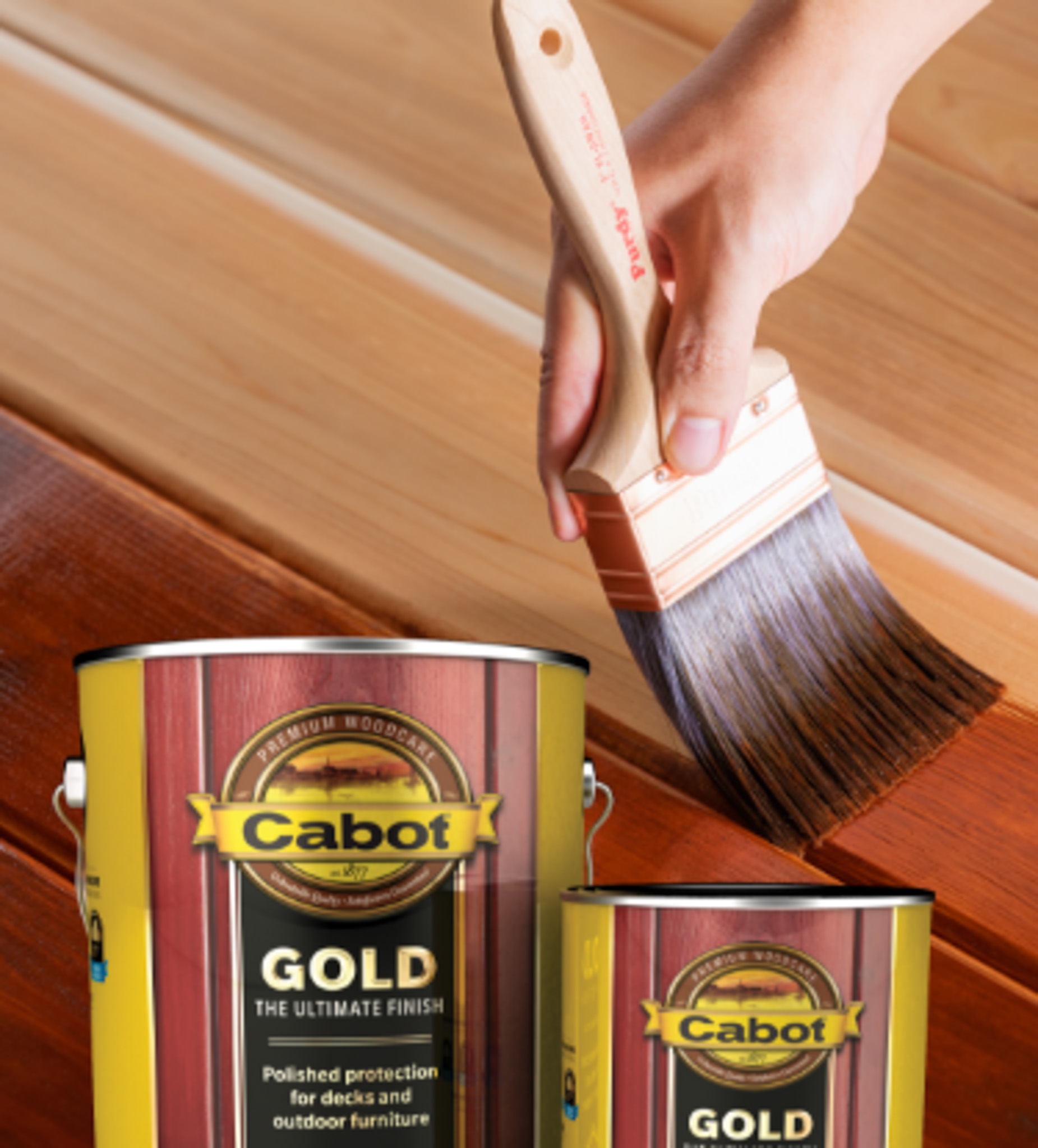 staining a deck with Cabot